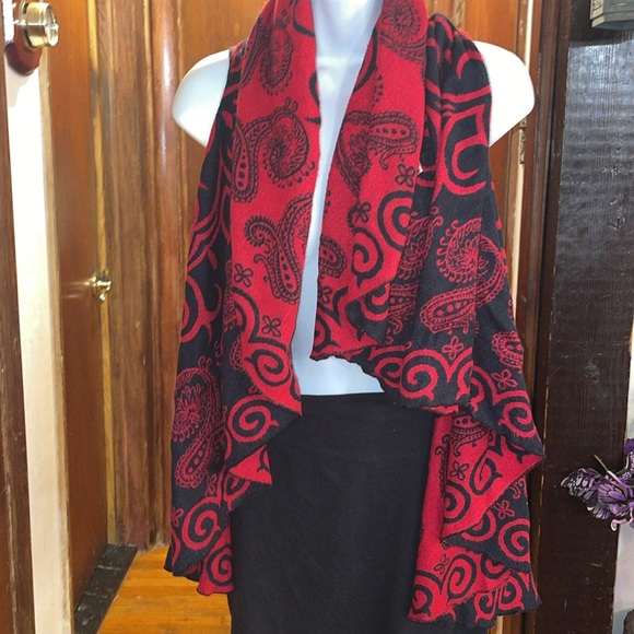 Reversible pashmina wrap vest - Picture 7 of 12